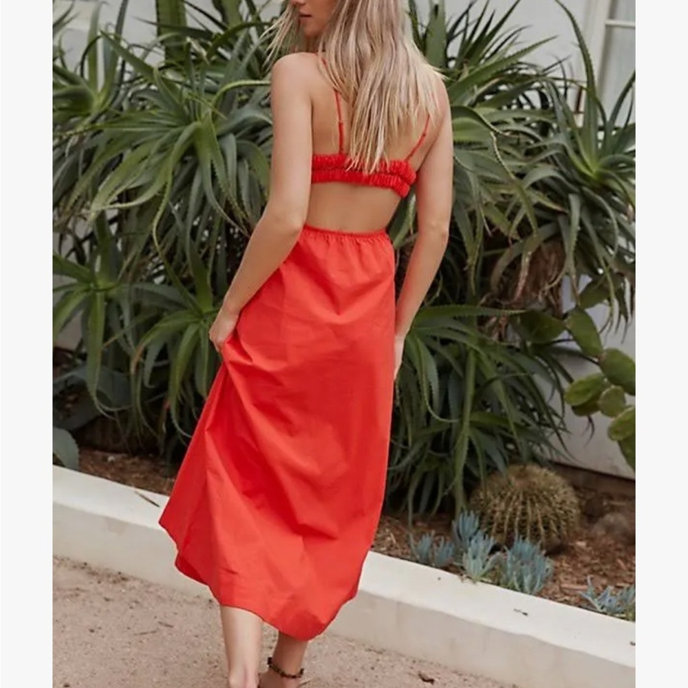 Free People Fifi Dress in Red - Picture 2 of 8